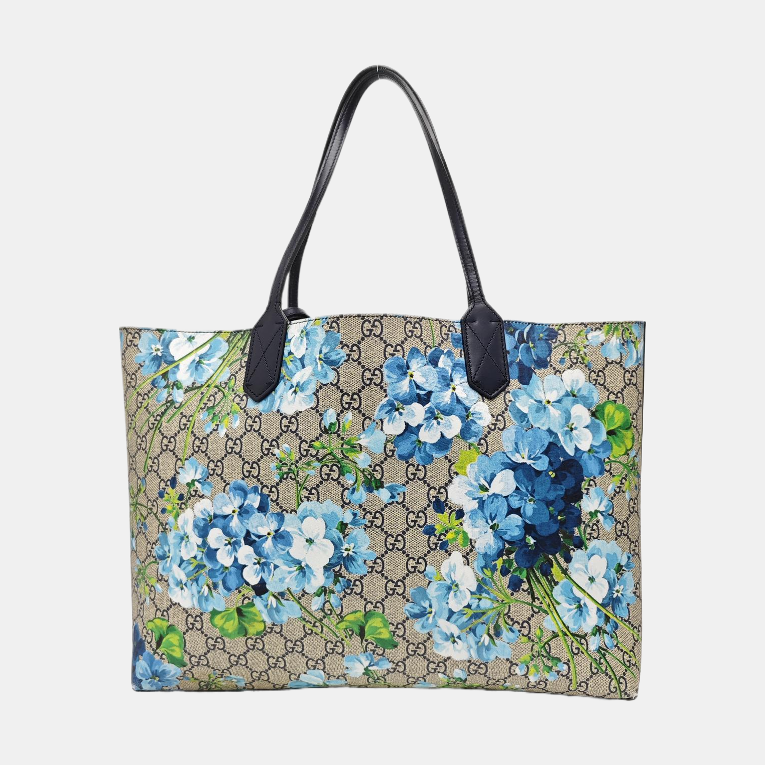 GG Blooms Monogram Coated Canvas Beige