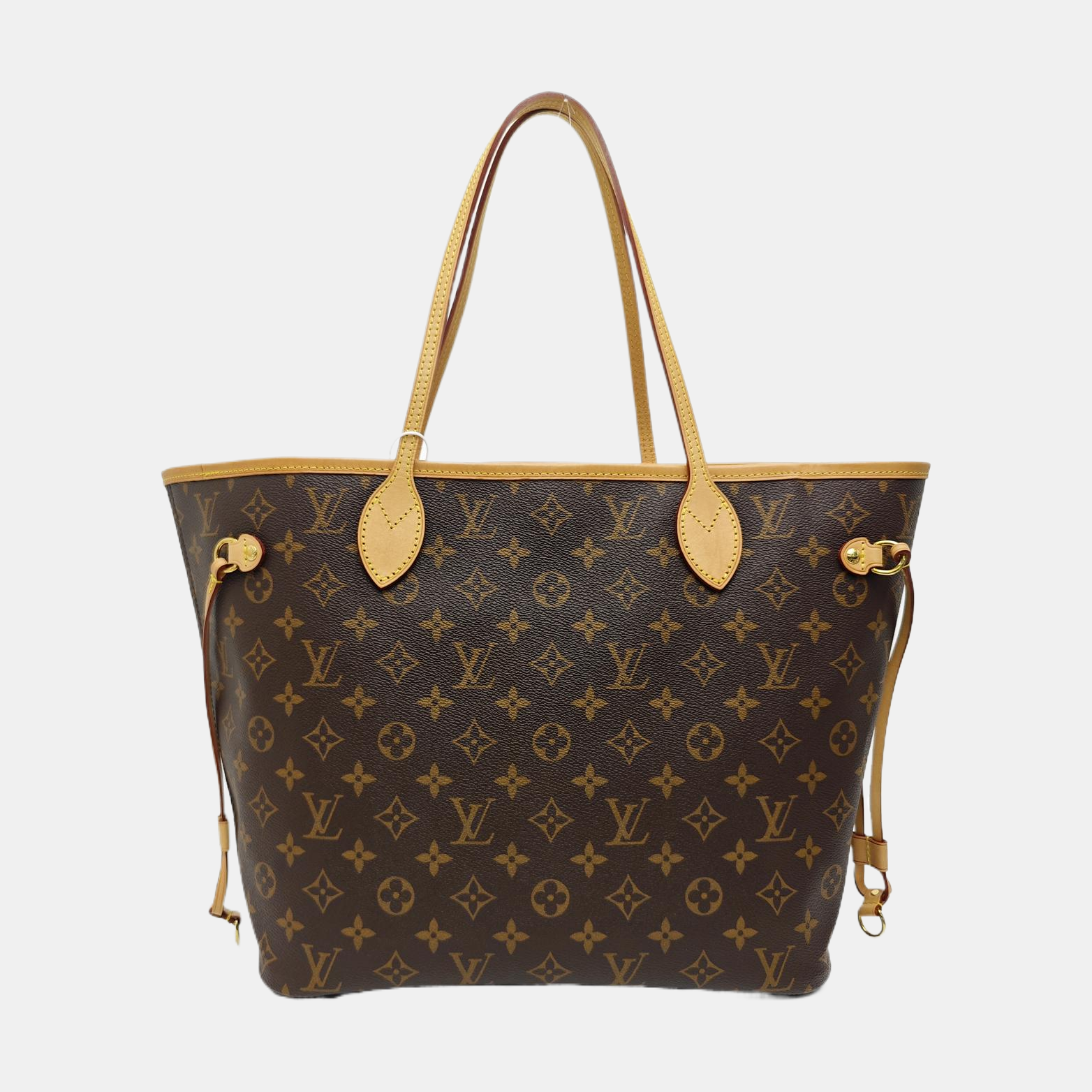 NEVERFULL MM Monogram Coated Canvas Brown