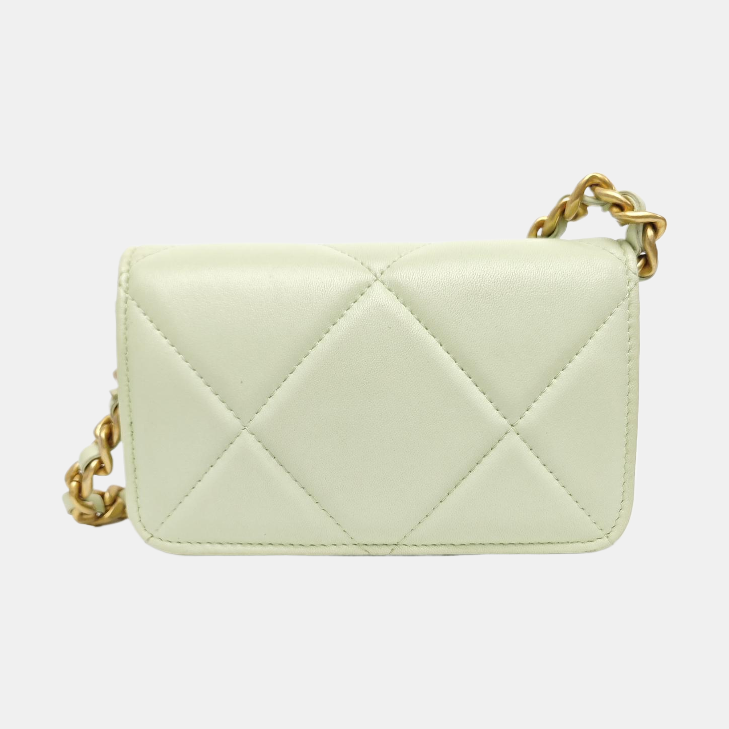 CHANEL 19 Small Quilted Lambskin Green