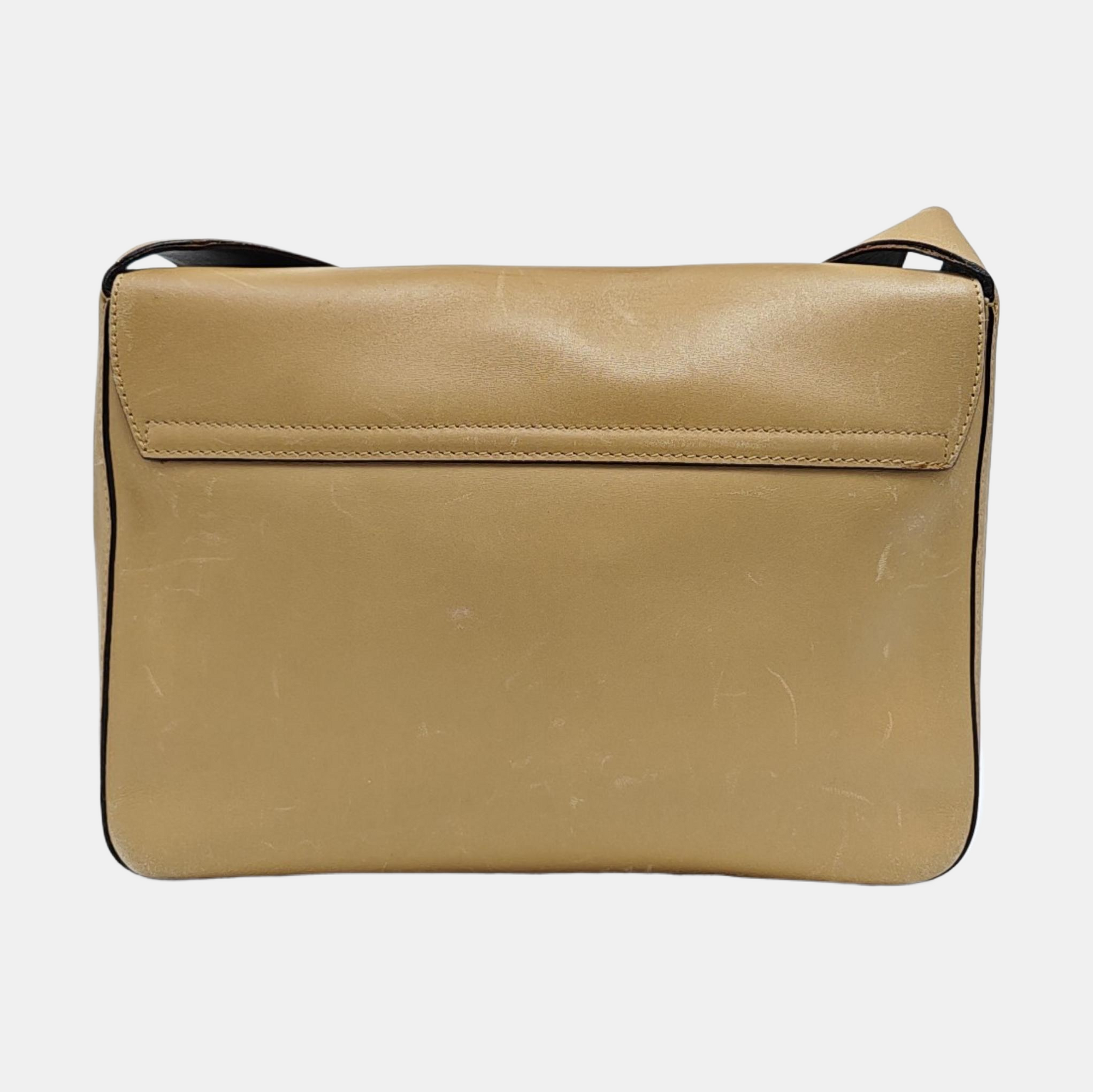 Calfskin Shoulder Bag Beige
