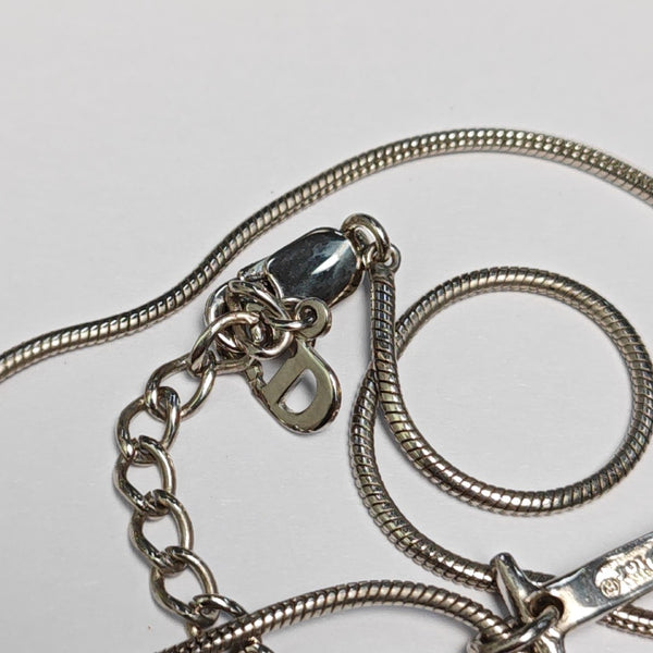 CD Swing Metal Silver Necklace