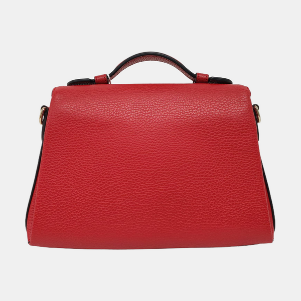 Interlocking G Large Calfskin Red