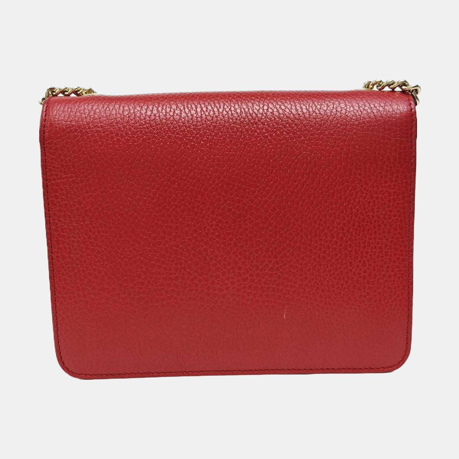 Interlocking G Small Calfskin Red