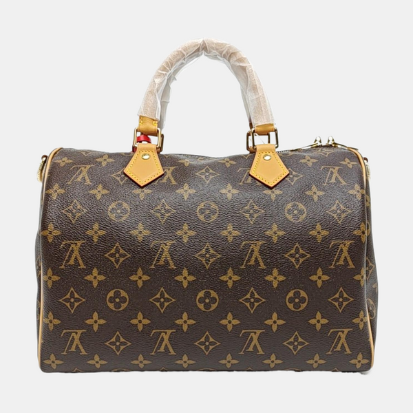 SPEEDY SOFT 30 Monogram Coated Canvas Brown