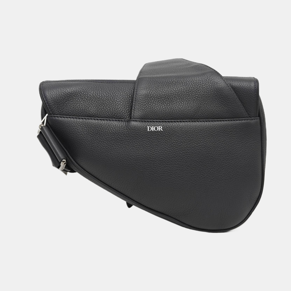 Saddle Medium Calfskin Gray