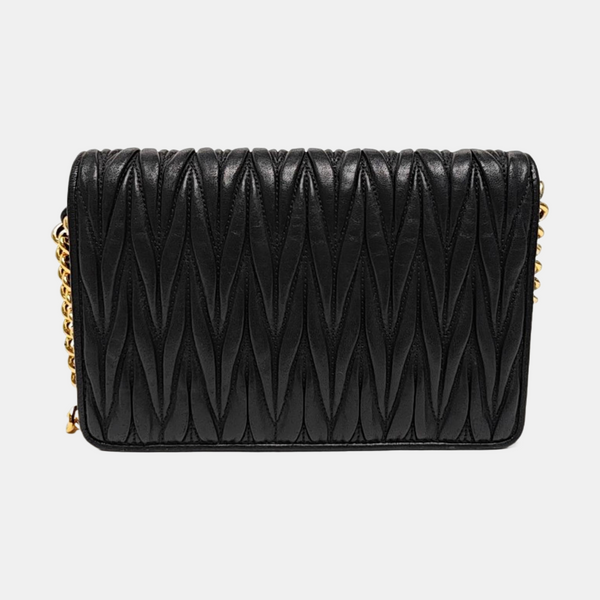 Matelassé Quilted Lambskin Black