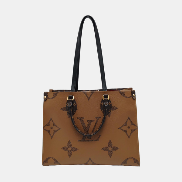 ONTHEGO MM Monogram Coated Canvas Brown