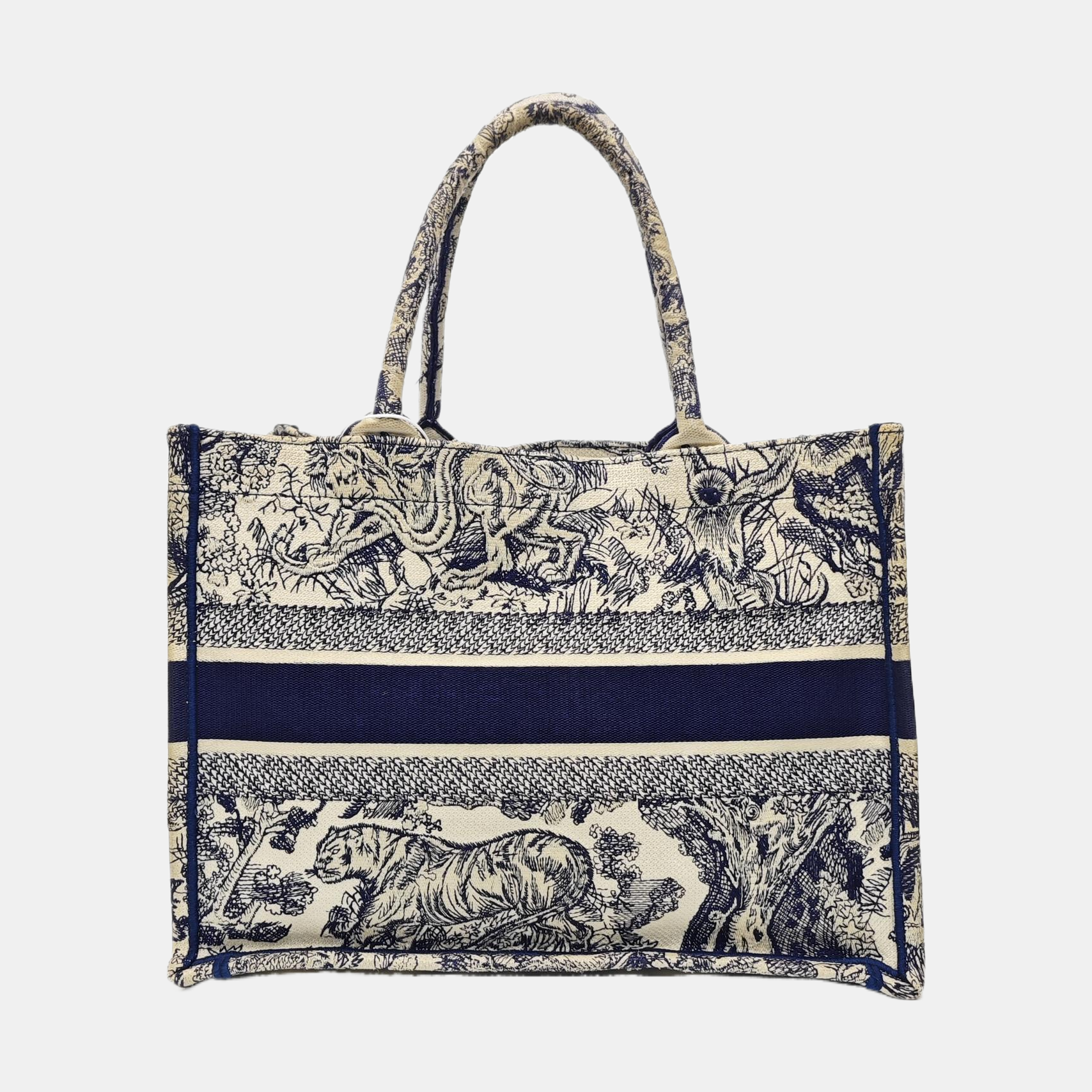 Book Tote Medium Canvas Blue