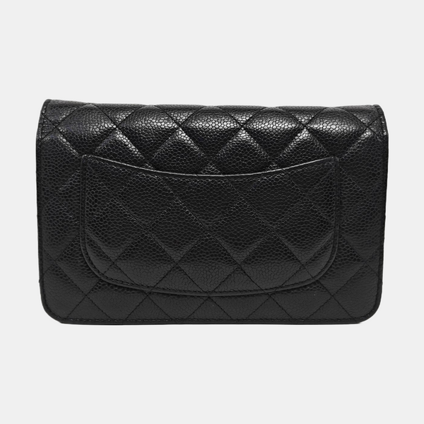 WOC Quilted Grained Calfskin Black