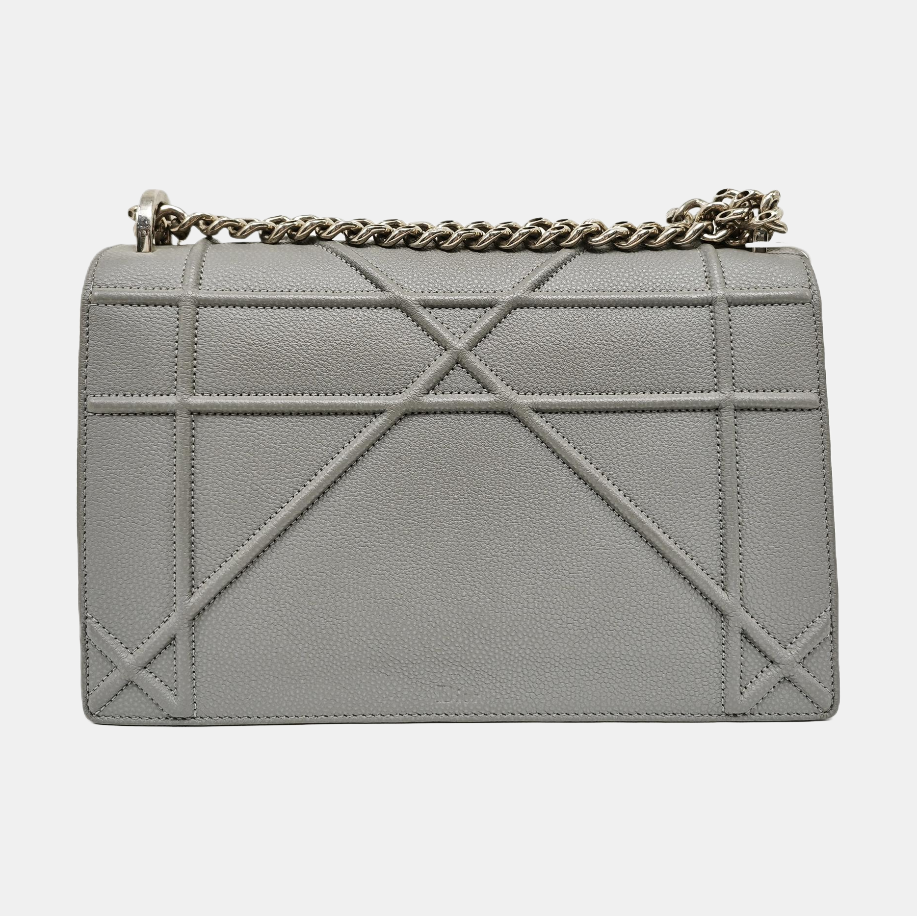 Diorama Medium Cannage Calfskin Gray