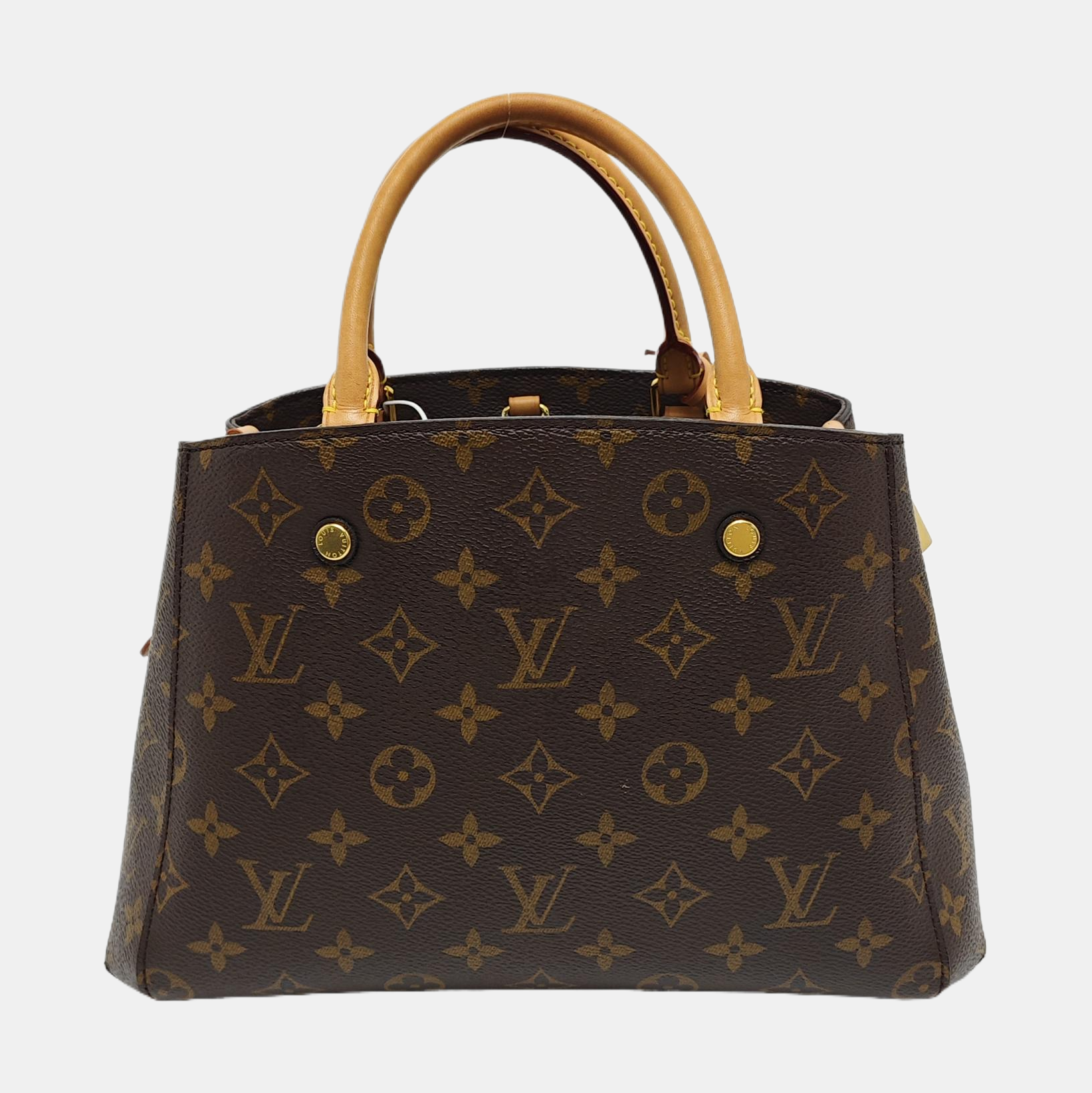 MONTAIGNE BB Monogram Coated Canvas Brown
