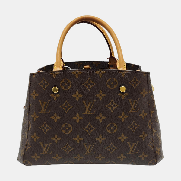 MONTAIGNE BB Monogram Coated Canvas Brown