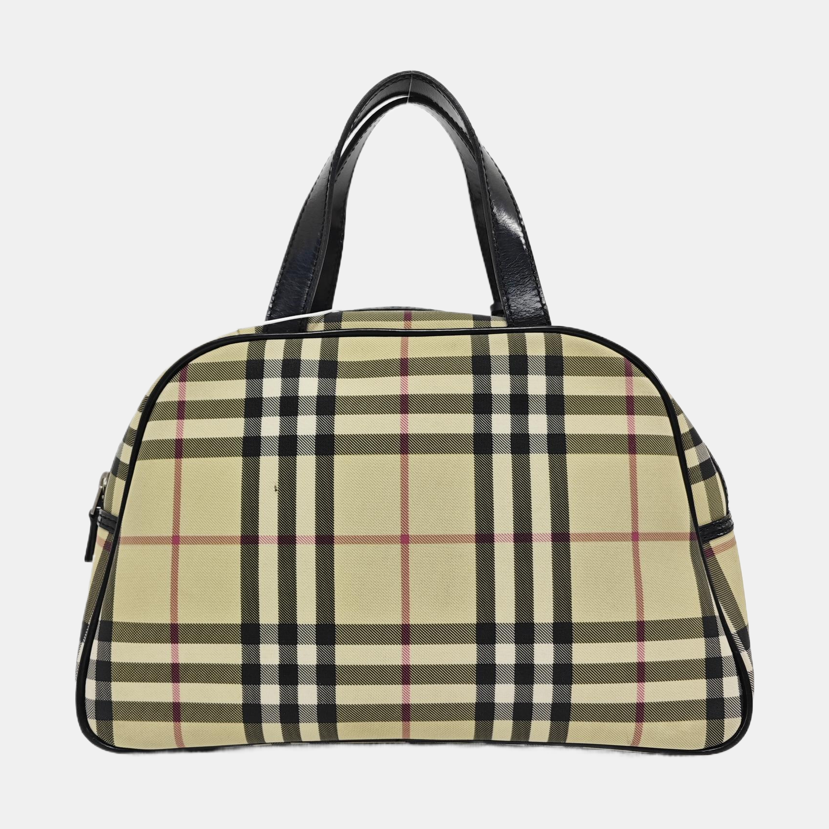 Coated Canvas Top Handle Bag Beige
