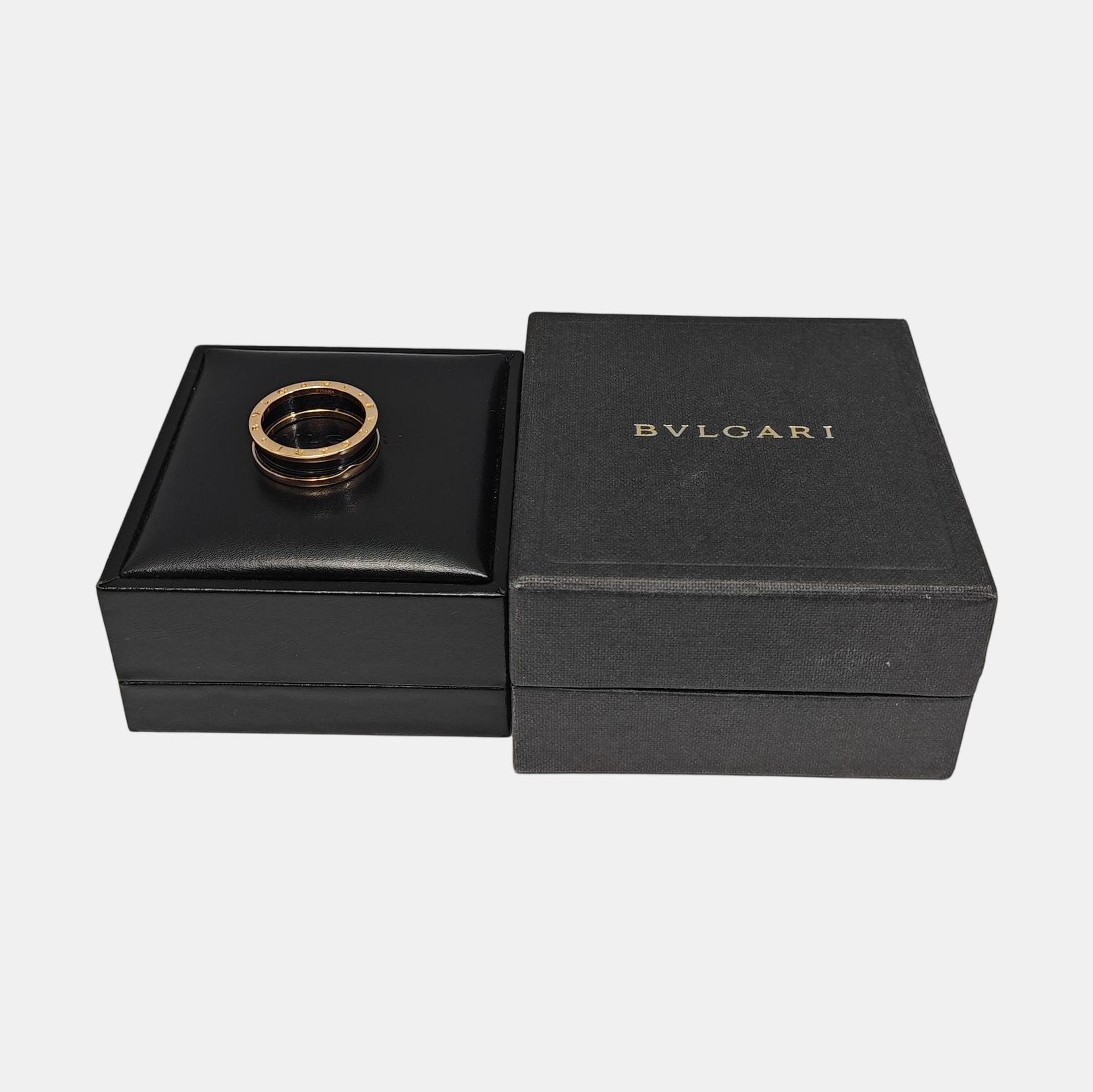 B.ZERO1 18k Rose Gold Ring EU 69
