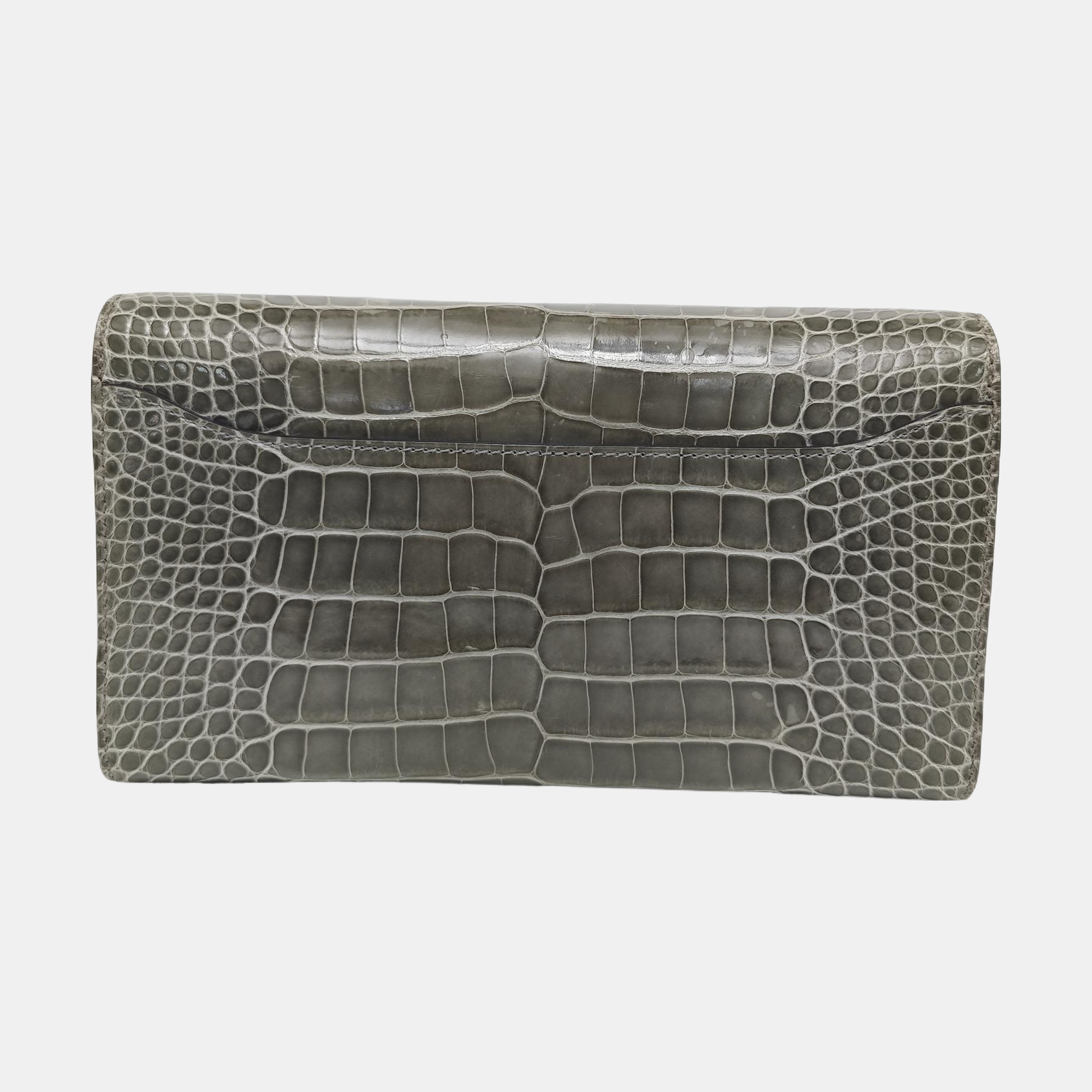 Constance 18 Shiny Porosus Crocodile Gray