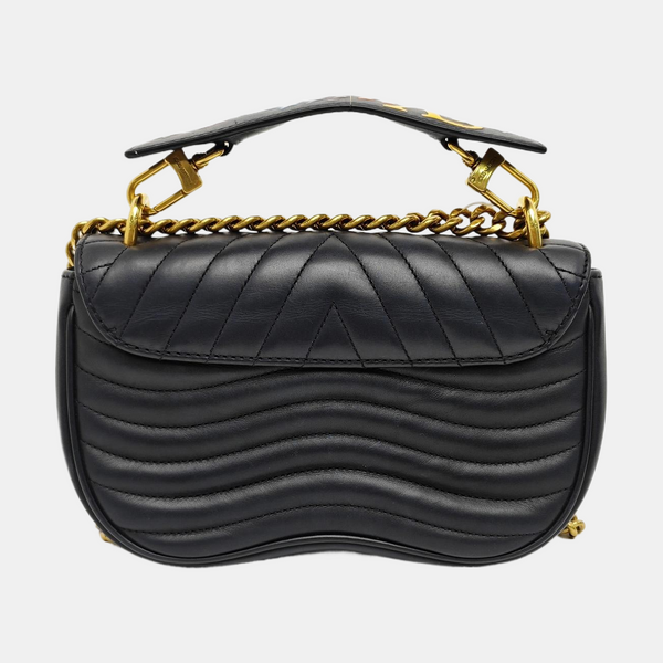 NEW WAVE PM Quilted Calfskin Black