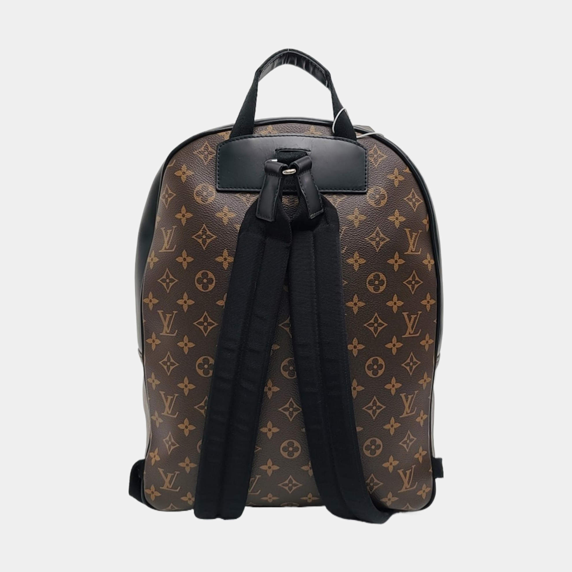 JOSH Monogram Coated Canvas Brown