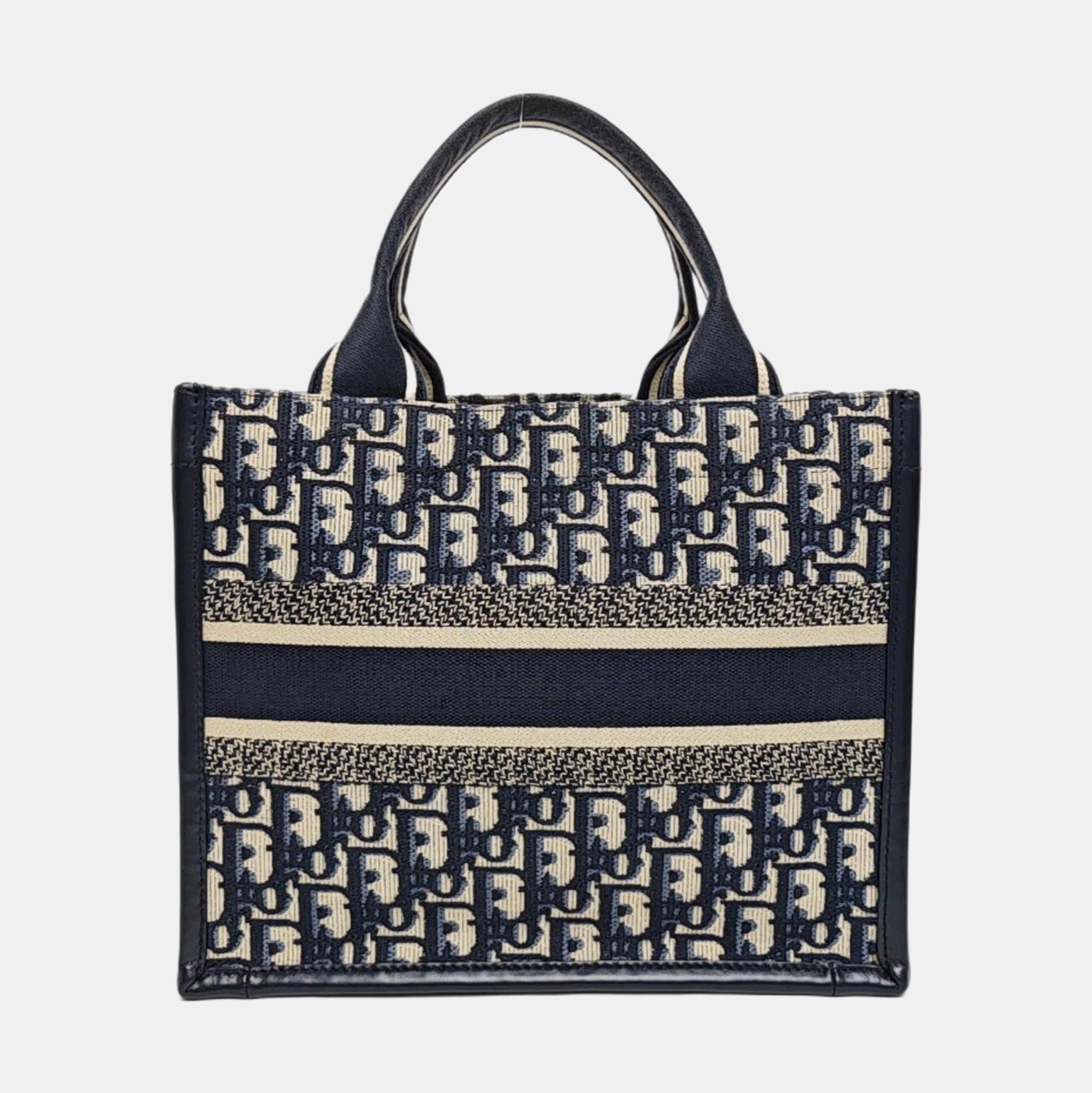 Book Tote Small Oblique Canvas Blue