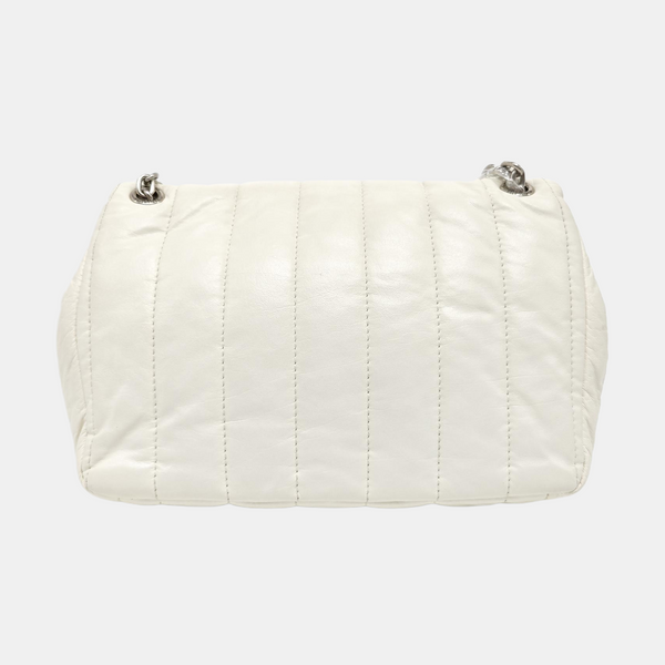 BB Quilted Calfskin White