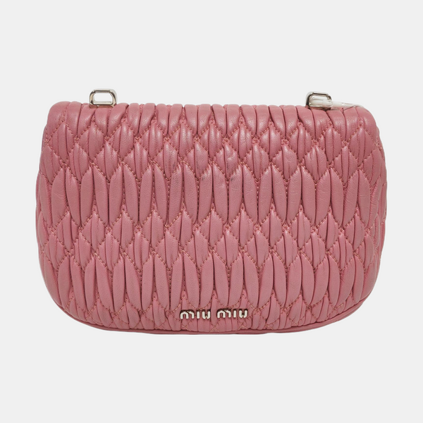 Quilted Lambskin Shoulder Bag Pink