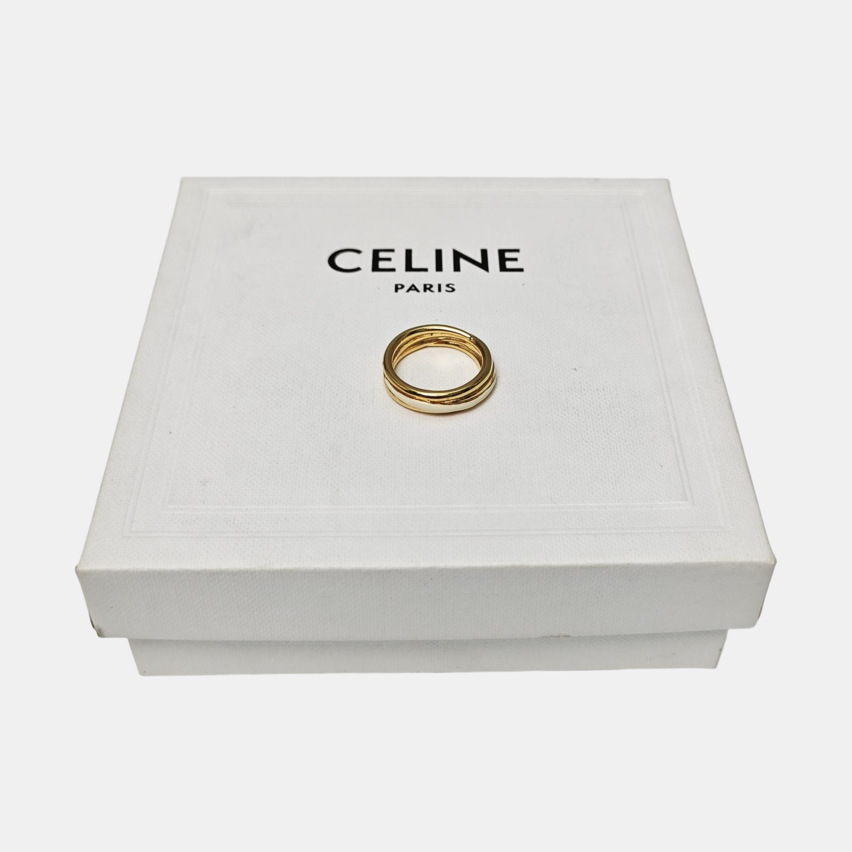 ENTRELACS Brass Gold Ring EU 50