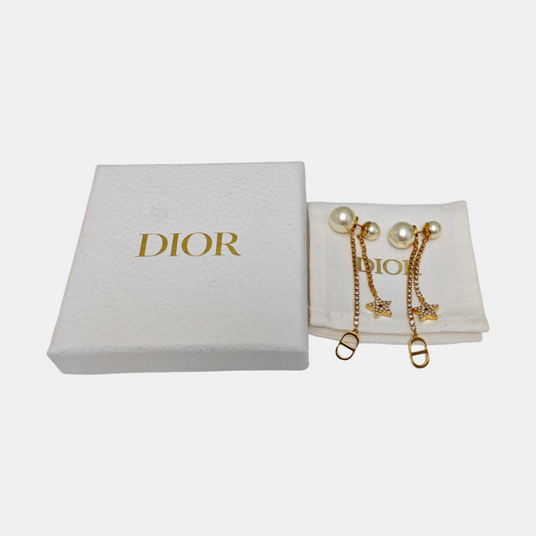 Dior Tribales Metal Gold Stud Earrings