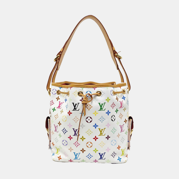 LV × TM NÉONOÉ MM Monogram Coated Canvas White