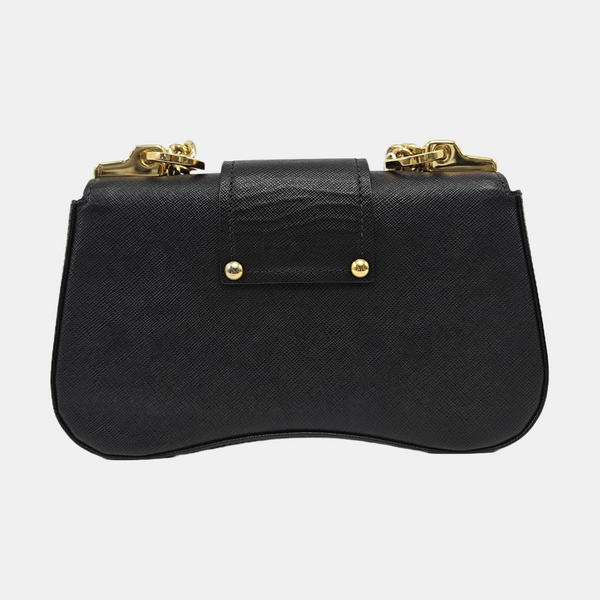 Sidonie Saffiano Calfskin Black
