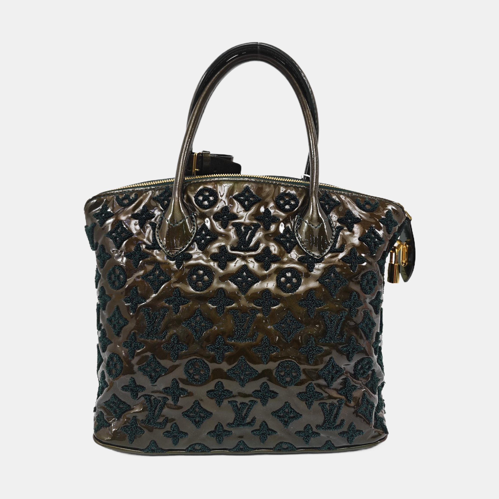 LOCKIT Monogram Patent Leather Green