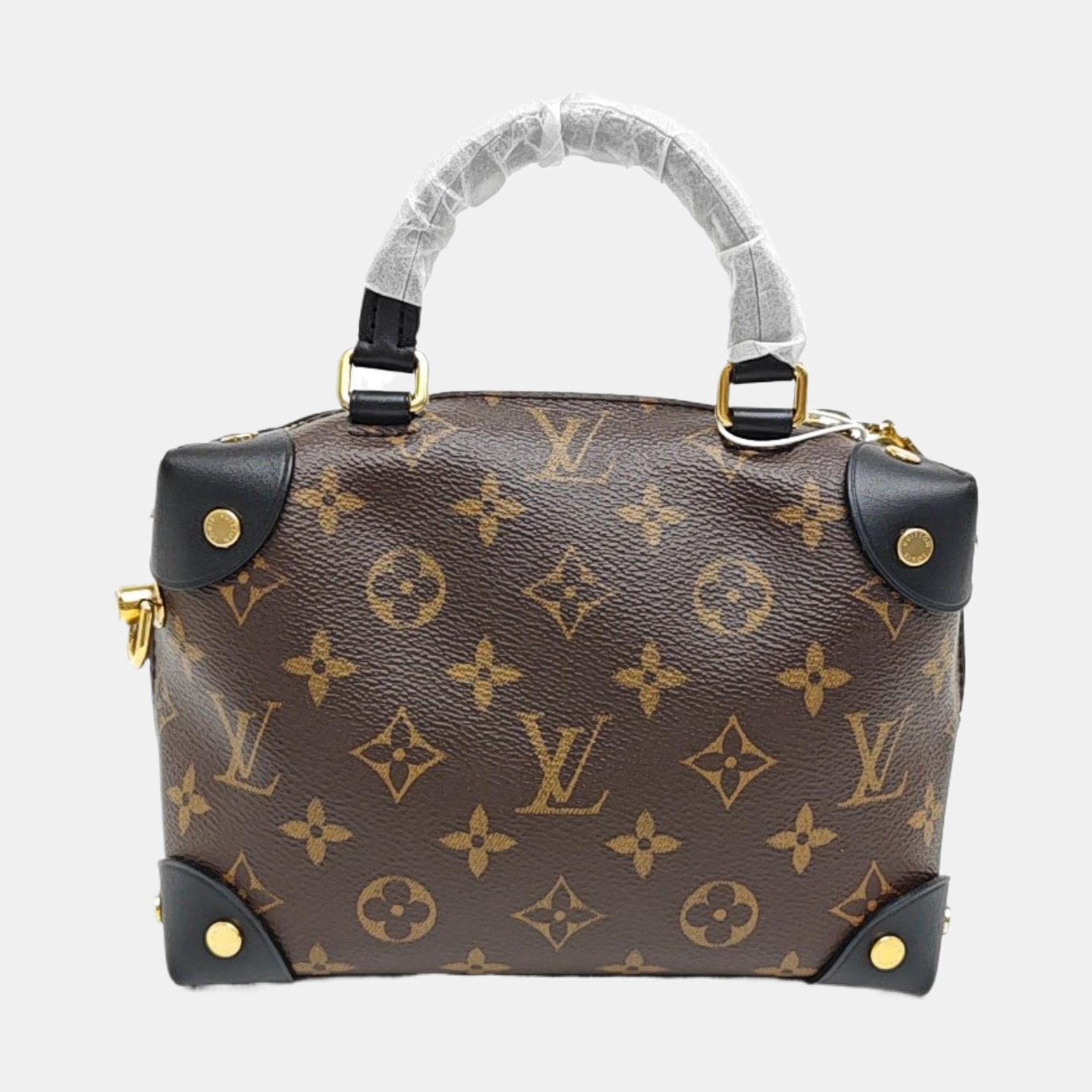 PETITE MALLE Monogram Coated Canvas Brown