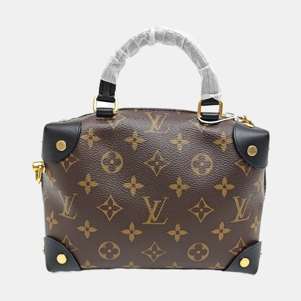 PETITE MALLE Monogram Coated Canvas Brown
