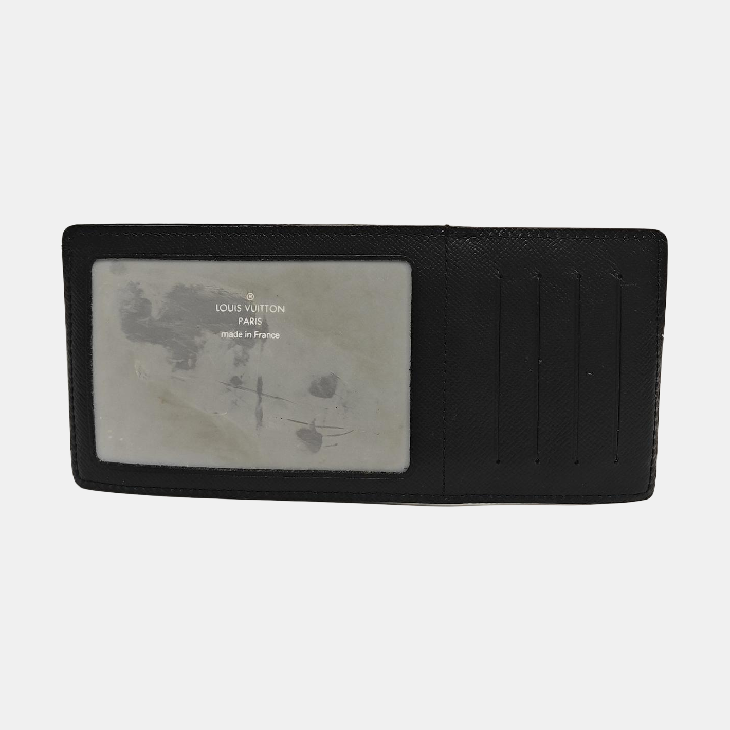 DAMIER EBENE MM Damier Graphite Coated Canvas Gray Wallet