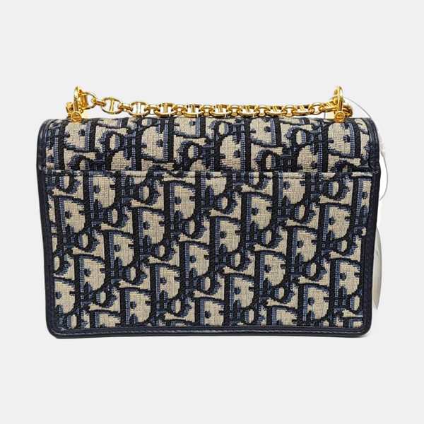 Miss Caro Mini Oblique Canvas Blue