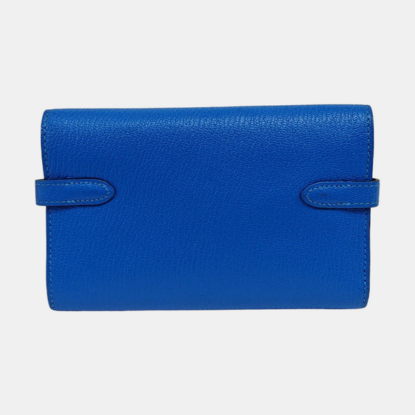 Kelly Chèvre Mysore Blue Wallet