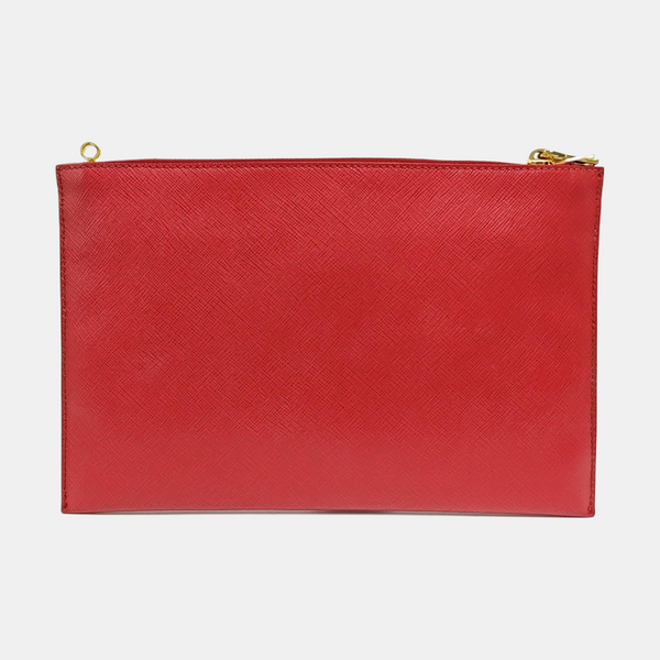 Calfskin Clutch Red