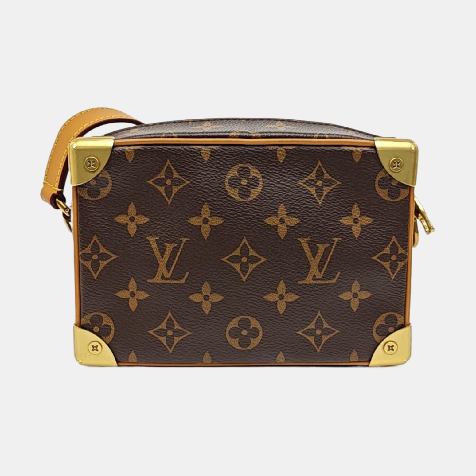 SOFT TRUNK Mini Monogram Coated Canvas Brown