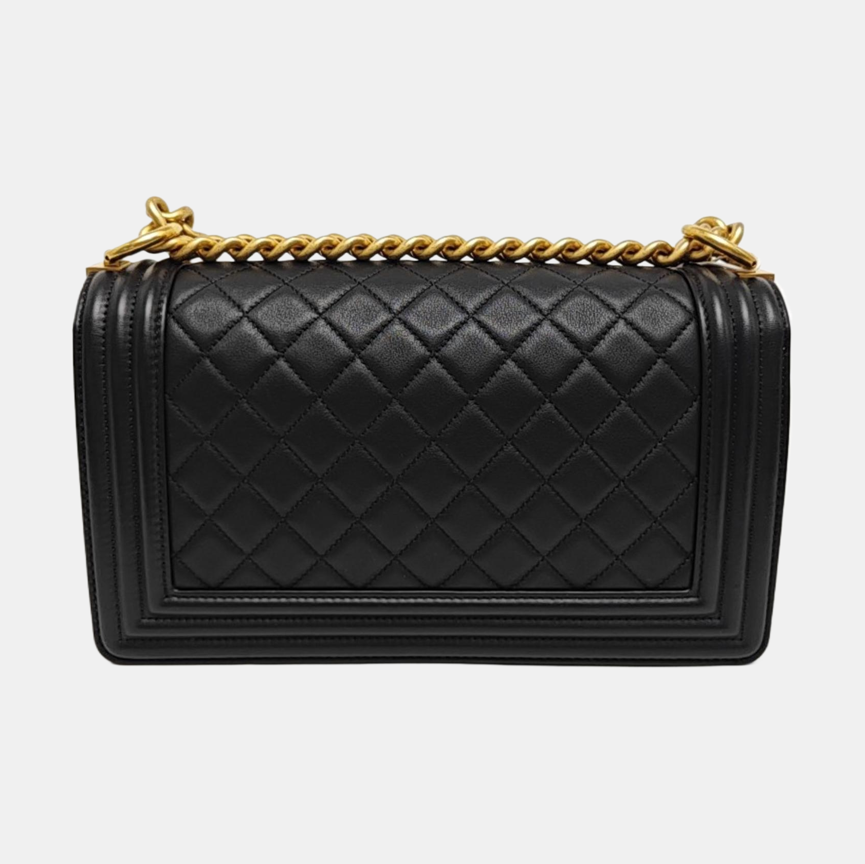 BOY CHANEL Medium Quilted Calfskin Black