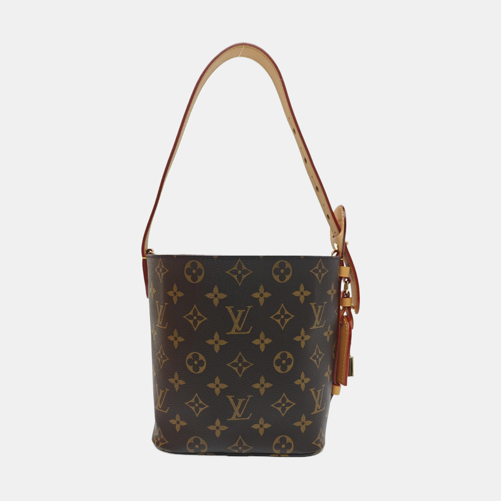 ALL IN BB Monogram Coated Canvas Brown