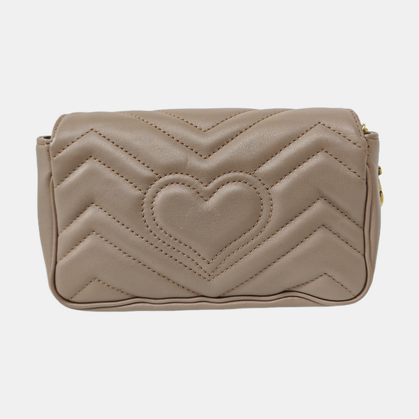 GG Marmont Mini Quilted Calfskin Beige
