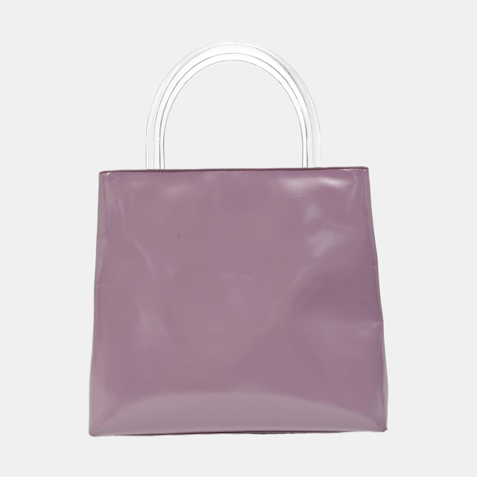 Calfskin Top Handle Bag Purple