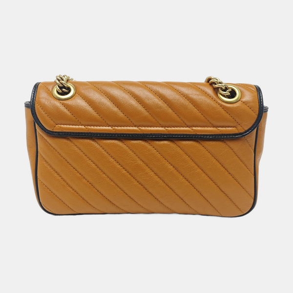 GG Marmont Medium Quilted Calfskin Yellow