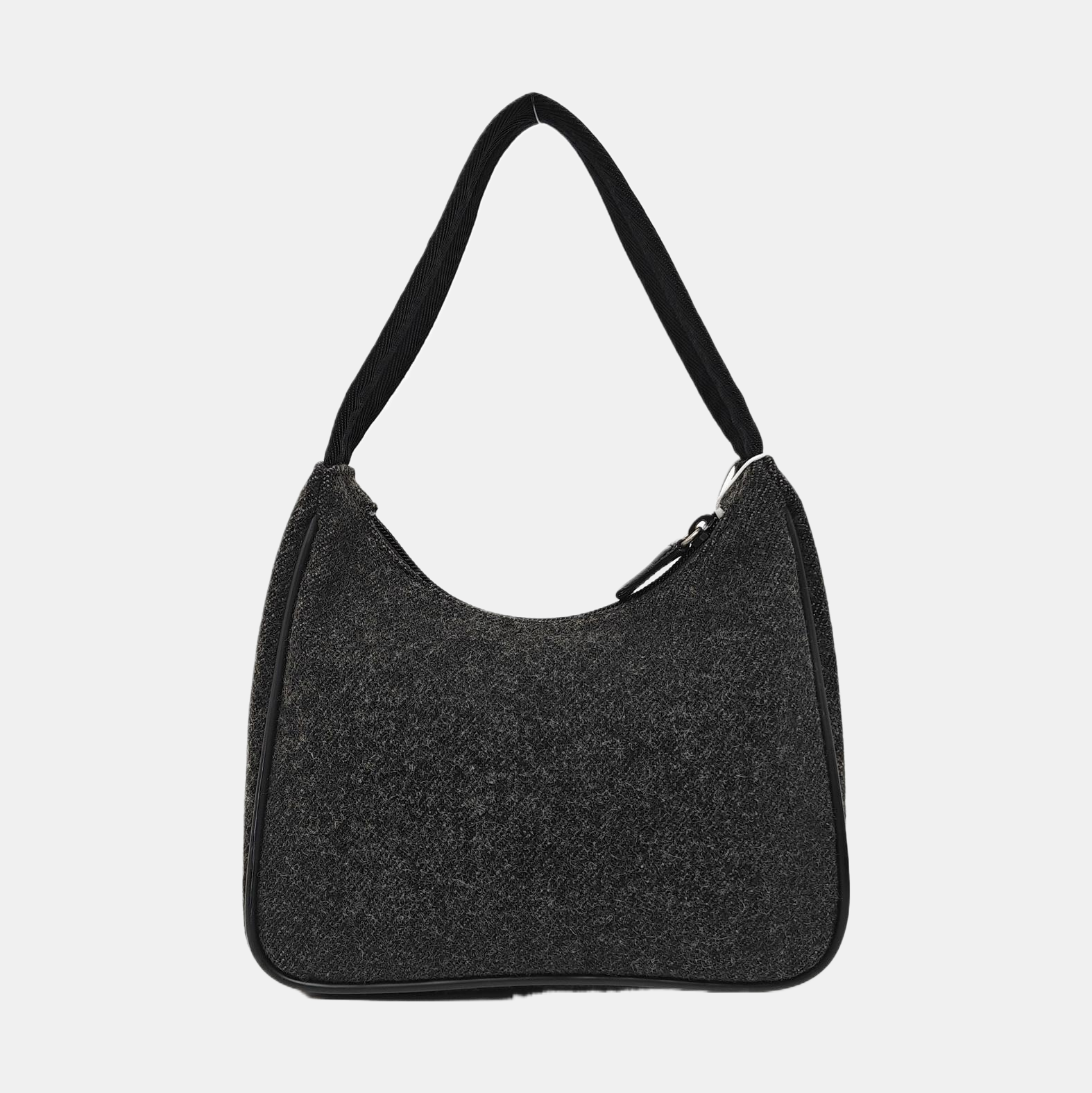 Authenticated pre-owned  Re-Edition Wool Gray - Top Handle Bag at Looply
