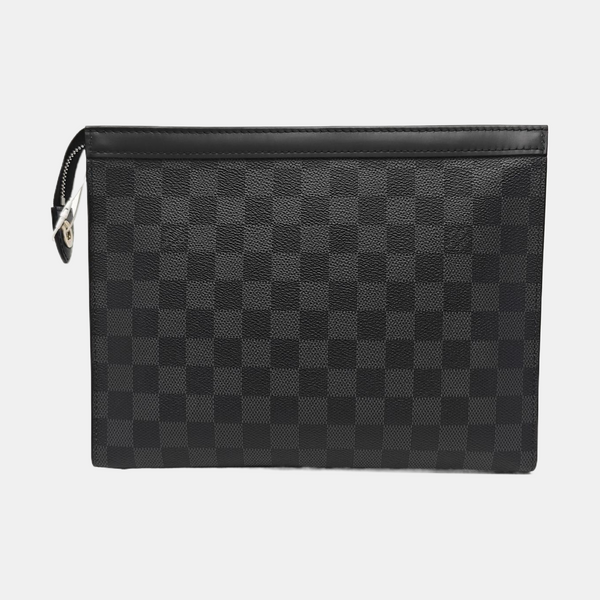 Pochette Voyag MM Damier Graphite Coated Canvas Gray