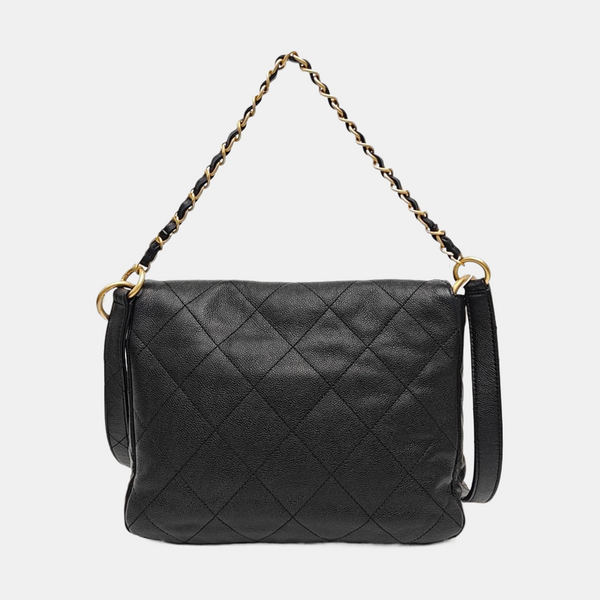 Suppletwins Quilted Grained Calfskin Black