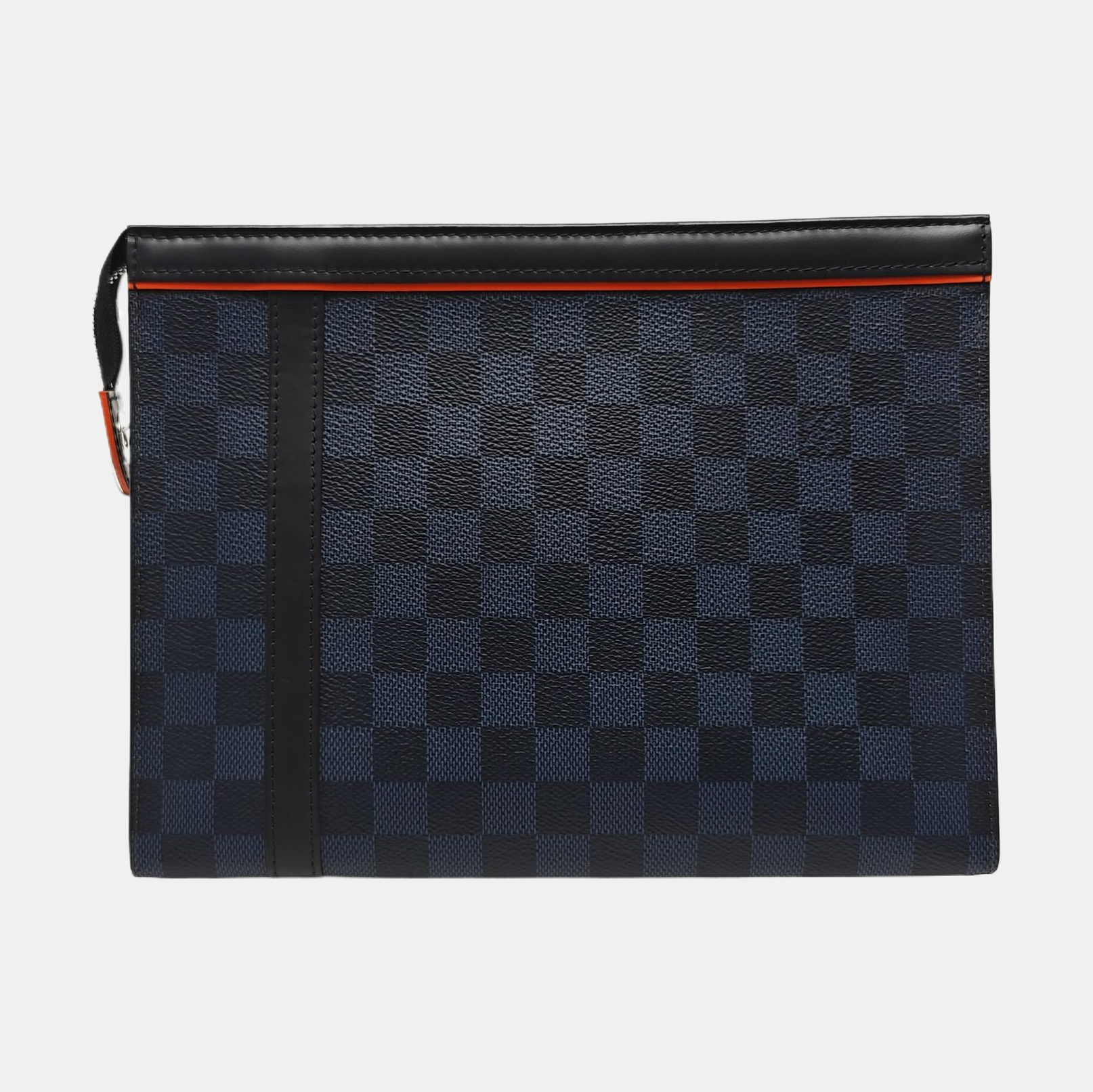 Pochette Voyag MM Damier Coated Canvas Blue