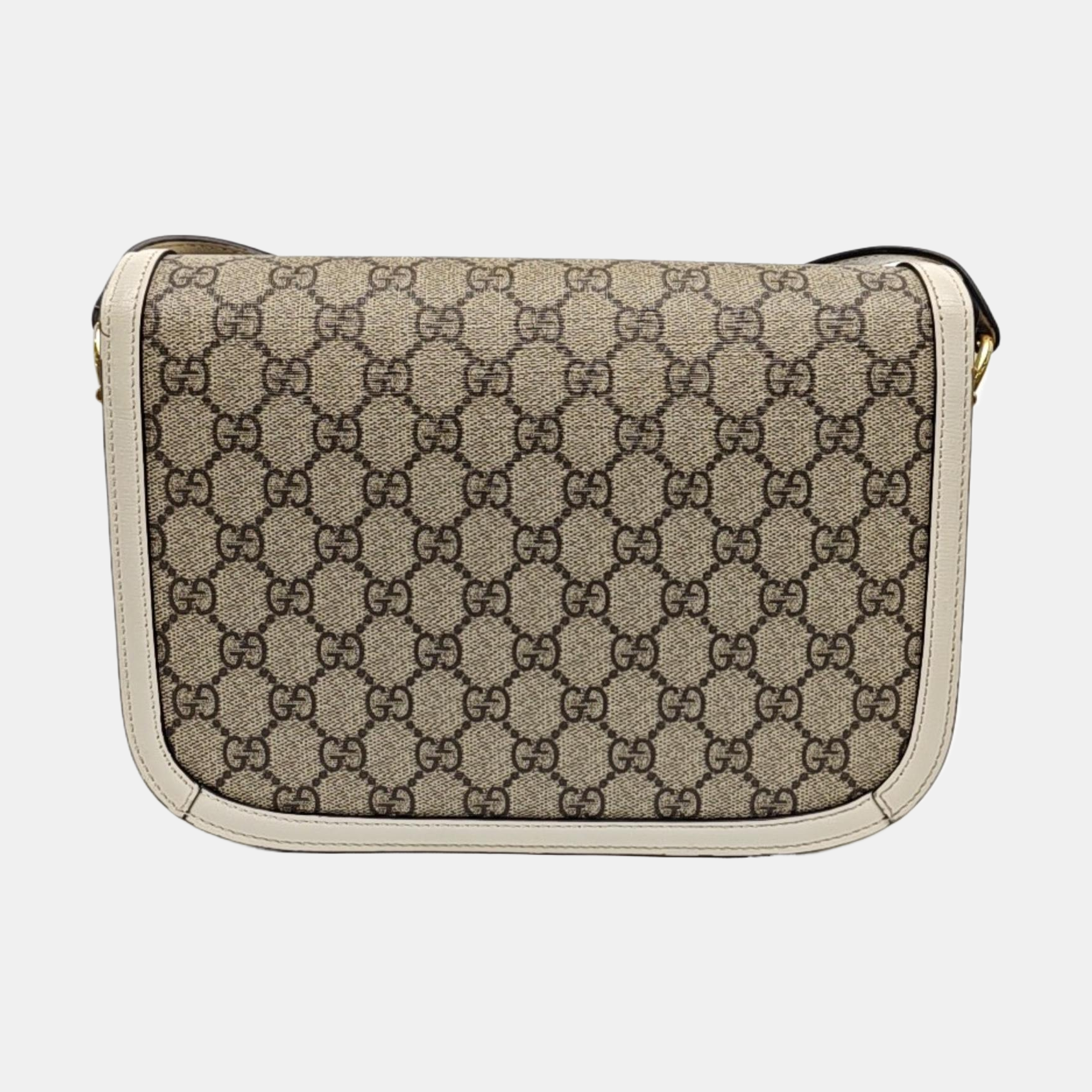 Horsebit 1955 Small Monogram Coated Canvas Beige