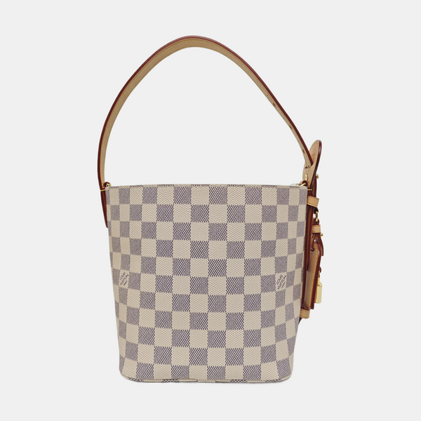 ALL IN PM Damier Azur Coated Canvas White