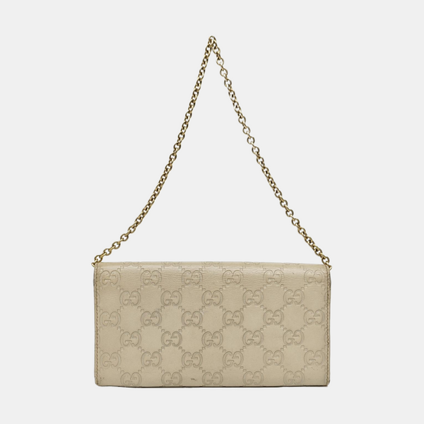 Monogram Calfskin Top Handle Bag Beige