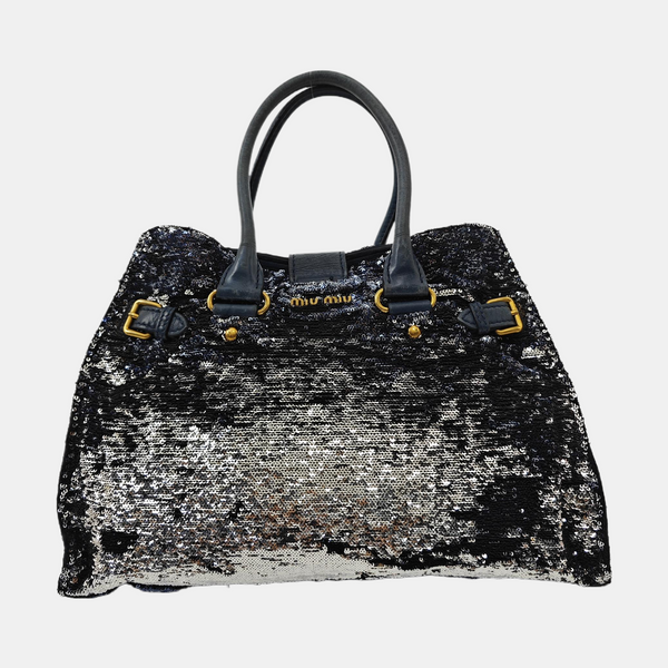 Sequins Tote Bag Blue