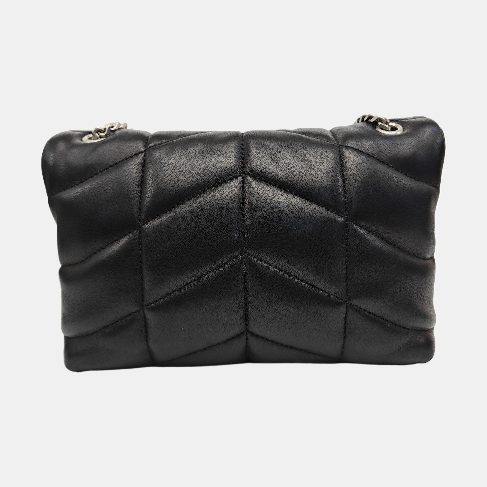 PUFFER Mini Chevron Lambskin Black